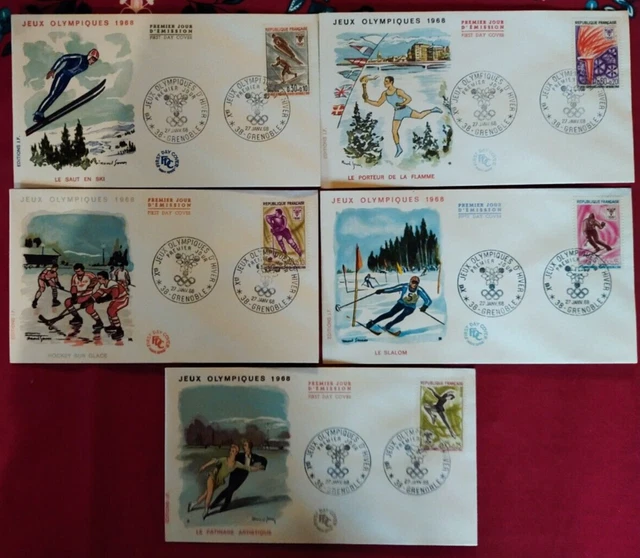 Enveloppe FDC Jeux Olympiques Mexico 1968 - Oblitération 1er Jour Paris