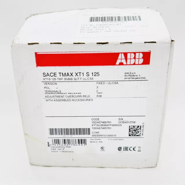 ABB SACE TMAX XT1 S 125 125 A Circuit Breaker