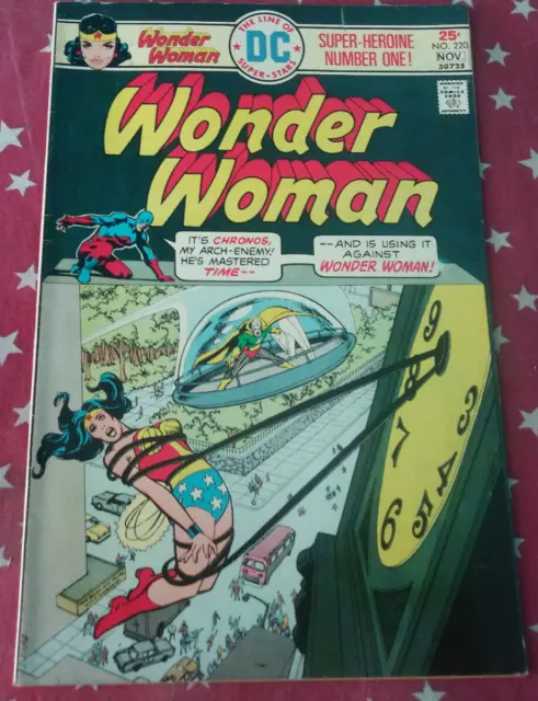 WONDER WOMAN #220 VF DC COMICS BRONZE AGE 1975 Fine Condition