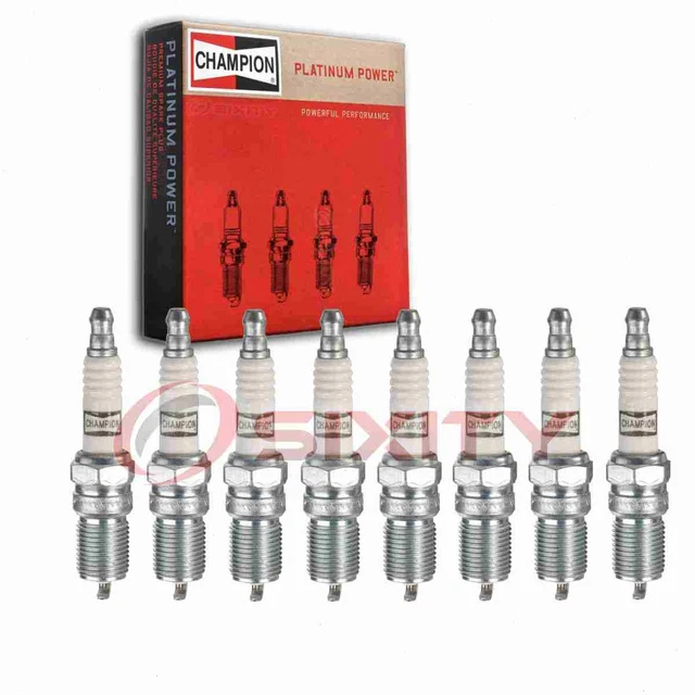 8 pc Champion Platinum Spark Plugs for 1994-1996 Buick Roadmaster 5.7L V8 pc