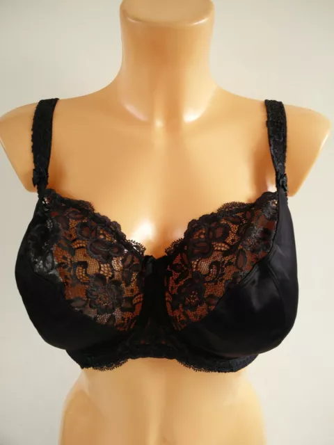 Reggiseno Da Balcone Con Cablaggio Nero 32C Fantasia Helena Nuovo Con Etichette 7710