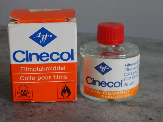 Vintage Agfa Cinecol Fotografia Pellicola Cemento 30 mil Bottiglia Non Aperta in Scatola