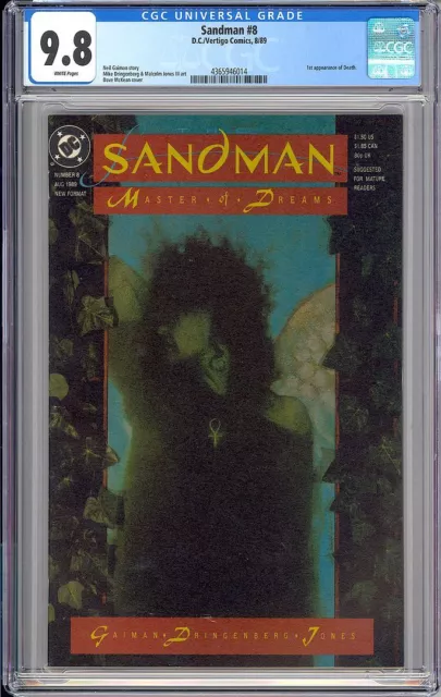 Sandman #8 High Grade 1st App. Death Cover/Story Vintage DC Comic 1989 CGC 9.8