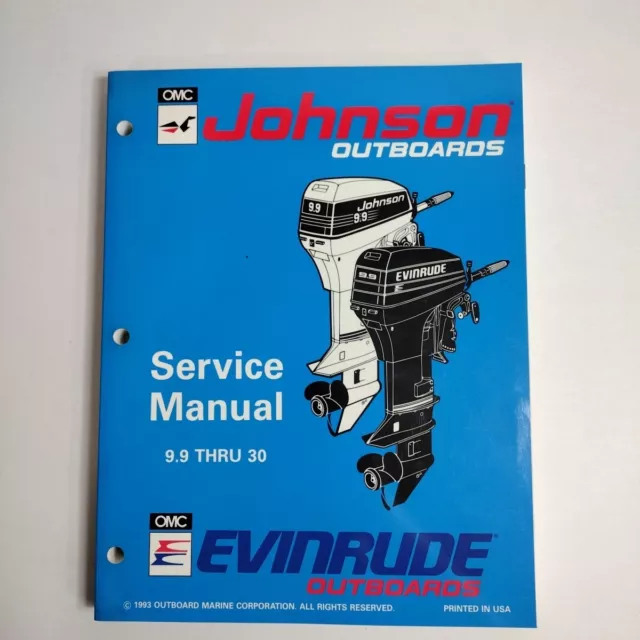 1994 OMC Johnson Evinrude Outboards ER 9.9 thru 30 Service Manual PN 500607