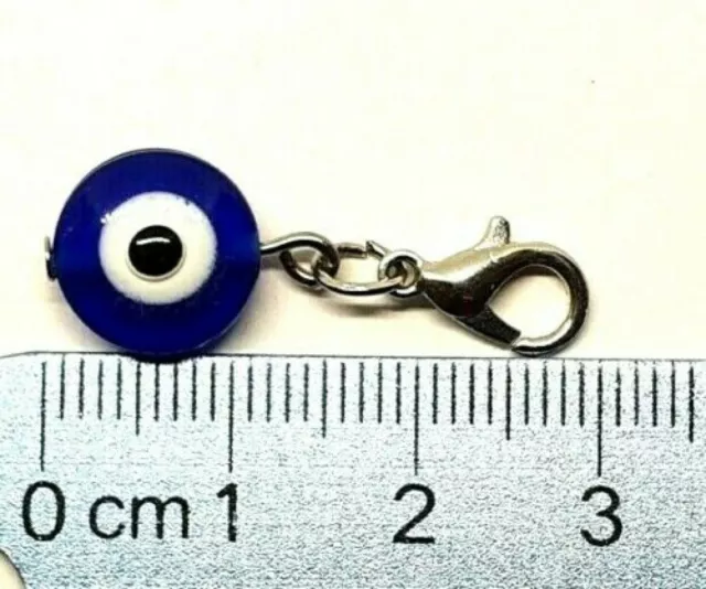 One Small Lucky Turkish Evil Eye Nazar Hamsa Kabbalah Personal Key Purse Charm 2