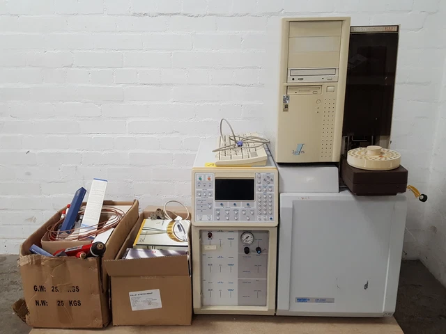 Varian CP-3800/3380 Gas Chromatograph + CP-8400 Autosampler &amp; PC Software