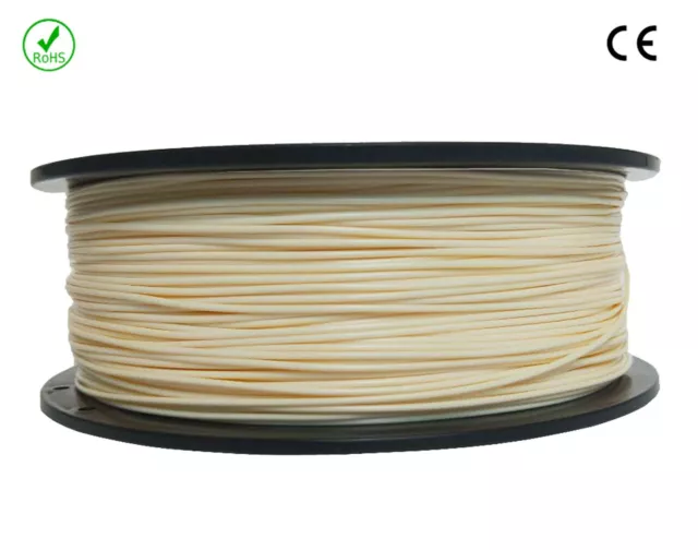 FILAMENT- FIL  imprimante 3D PLA 1.75mm IVOIRE 1Kg  CE-ROHS PLA175IVOI