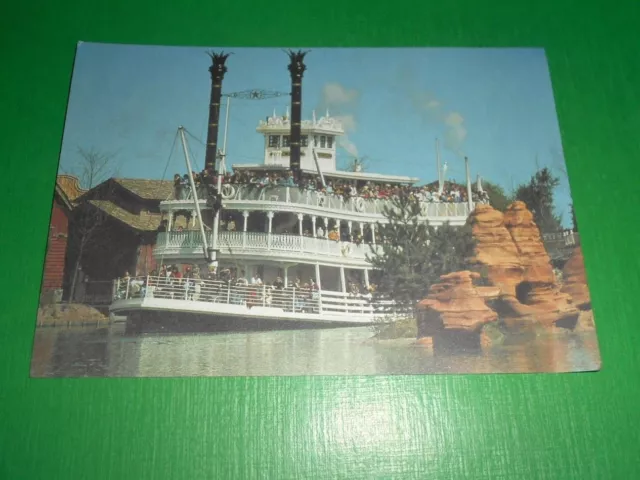 Cartolina Disneyland - Il battello Mark Twain a Frontierland 1980 ca