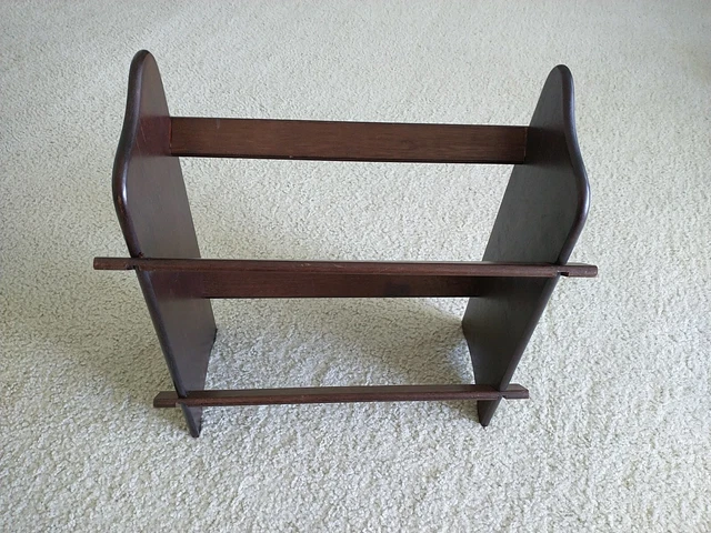 Vintage Collapsible Wood Table Desk Top Book Shelf Rack Holder