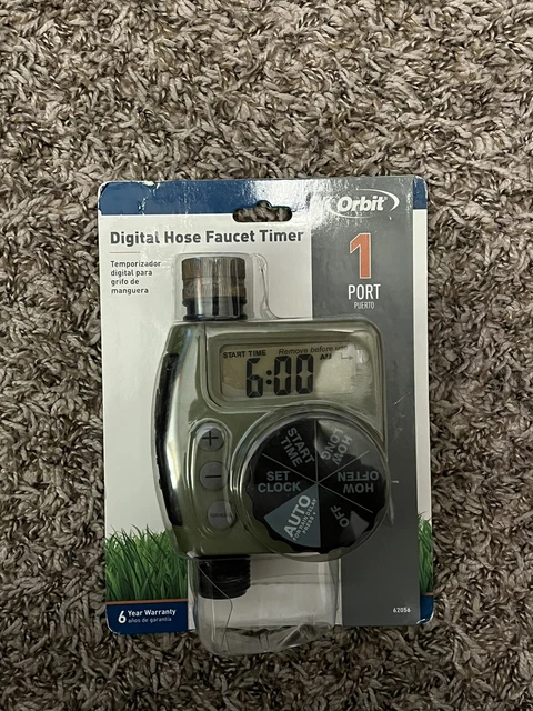 Single Dial Timer 1-Port Programmable Digital Display Hose-End Timer Outdoor