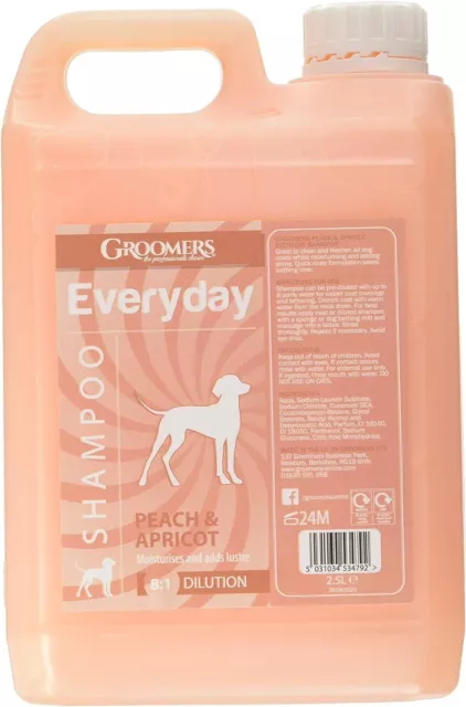Groomers Peach & Apricot professional Dog Shampoo 2.5L, orange