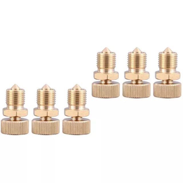 6 Pcs Coolant Air Bleeder Screw Boiler Brass Tank Valve Heating