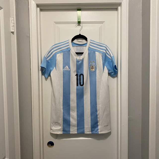 Messi Argentina Jersey Shirt Adult Small Blue AFA Adidas Climacool Mens