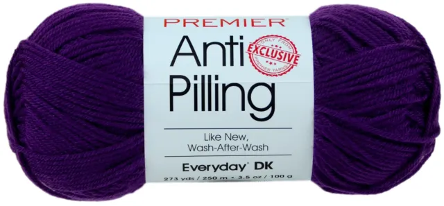 3 Pack Premier Yarns Anti-Pilling Everyday DK Solids Yarn-Purple 1107-09