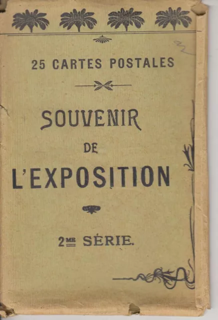 EXPOSITION 1900 Paris 25 Vintages Postcards with original Folder Serie 2 (L5657)