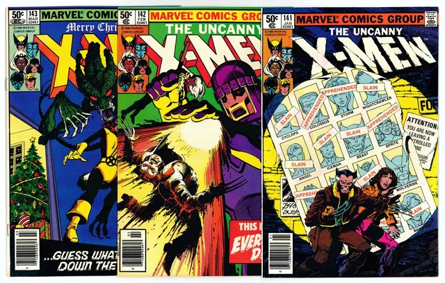 UNCANNY X-MEN 143 142 & 141 NEWSSTAND NM+ 9.6 or 9.8⭐1st APPEARANCES 1981 CGC it