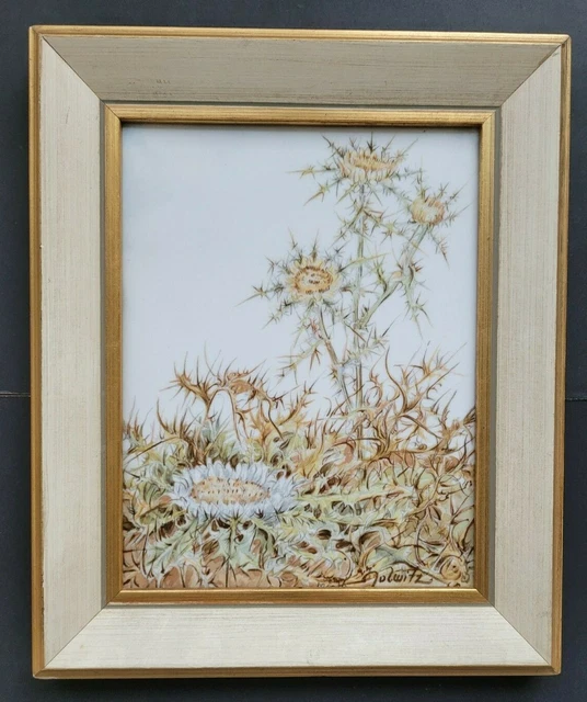PORZELLANBILD &DISTEL VON Mollwitz", Seltmann Weiden, Weihnachten 1957
