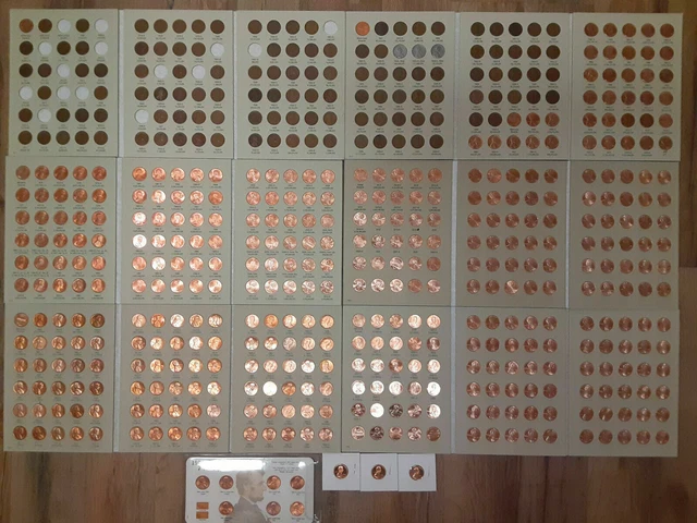 (2) Set's Wheat penny Collection 1909 vdb 2022 lincoln cents p d s bu +memorial