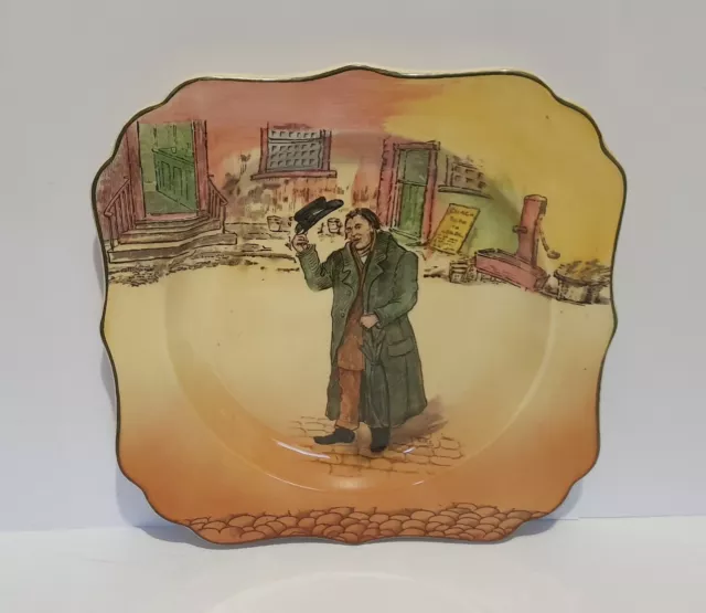 Royal Doulton Series Ware " Dickens Ware - Mr Squeers "  Square Cake Plate