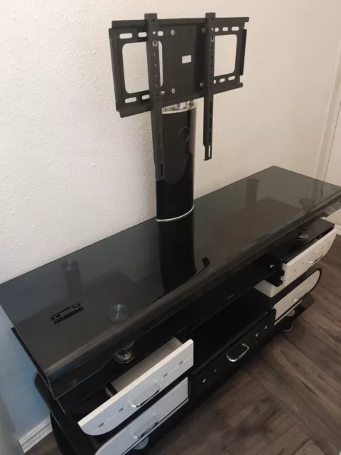 glass tv stand used