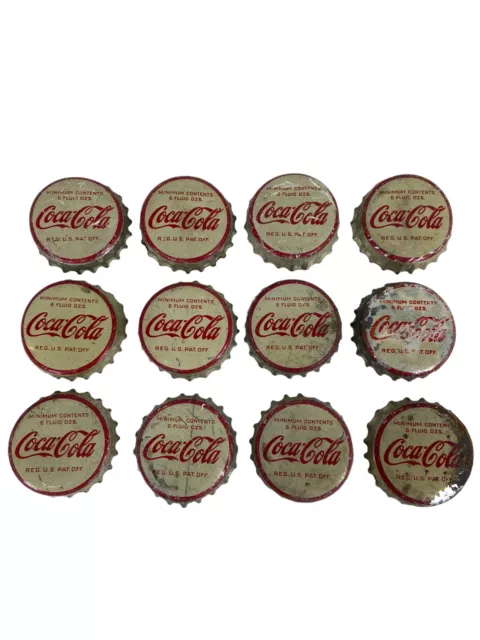 Vintage Coca Cola Cork Lined Bottle Caps 6 oz LOT of 12