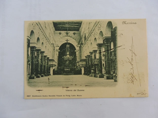 Cartolina Messina Interno Del Duomo Sternfeld Venezia Ledru Mauro Cartolina Messina Interno Del Duomo Sternfeld Venezia Ledru Mauro