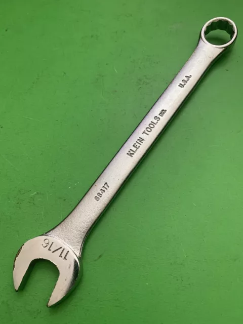 Klein Hand Tools USA 12 Point SAE Size 11/16" Satin Combination Wrench MPN 68417