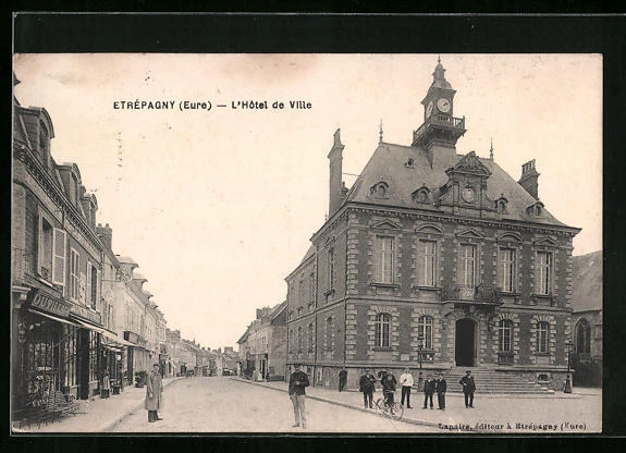 CPA Etrépagny, L´Hotel de Ville 1914
