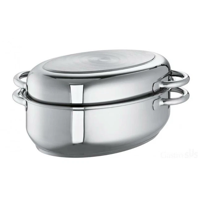 Schulte Ufer Bräter 30cm oval Multi-Bräter Edelstahl Induktion Deckel Pfanne