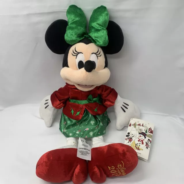 Disney Store Minnie/Mickey Mouse Christmas Plush Toy Exclusive 2019 Limited