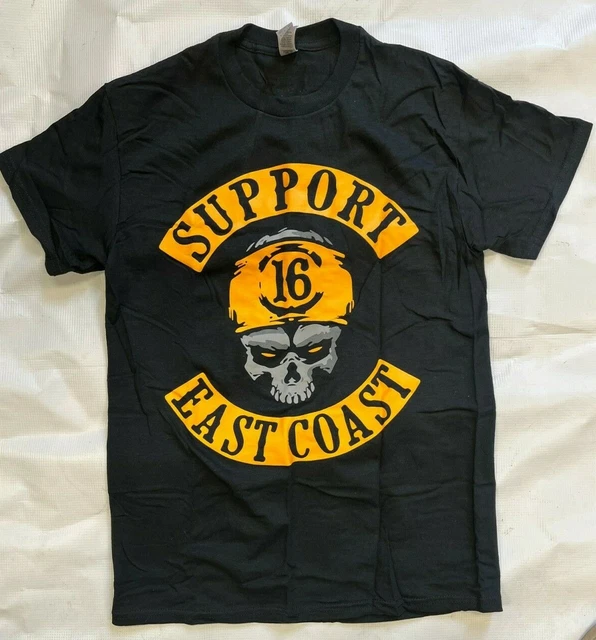 SUPPORT 16 PAGAN'S Mc Motorcycle Club Gold Skull Madness T Shirt Large