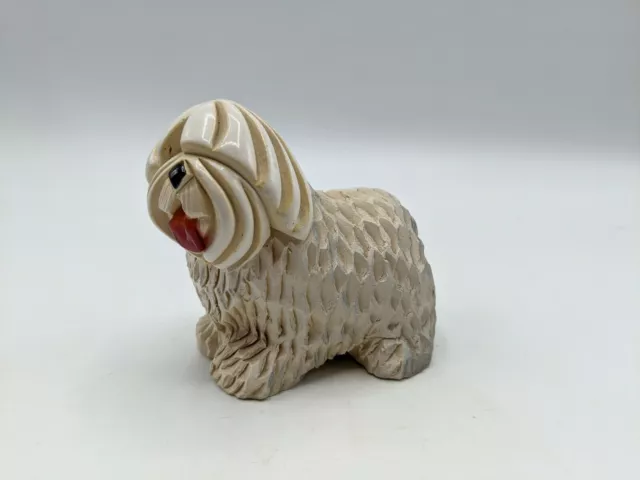 De Rosa Artesania Rinconada English Sheepdog Dog Ceramic Uruguay Figurine