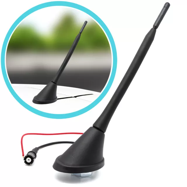 KFZ Auto Raku 2 II Stab Dach Antenne Sockel & integrierter Verstärker Set