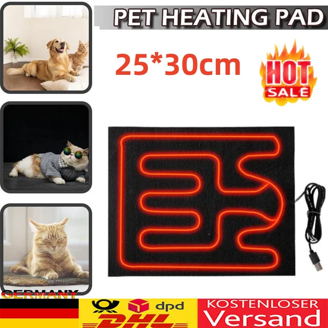 USB Heizdecke Heizkissen Heizmatte Elektrisch Wärme Haustier Hunde Katze 25*30cm