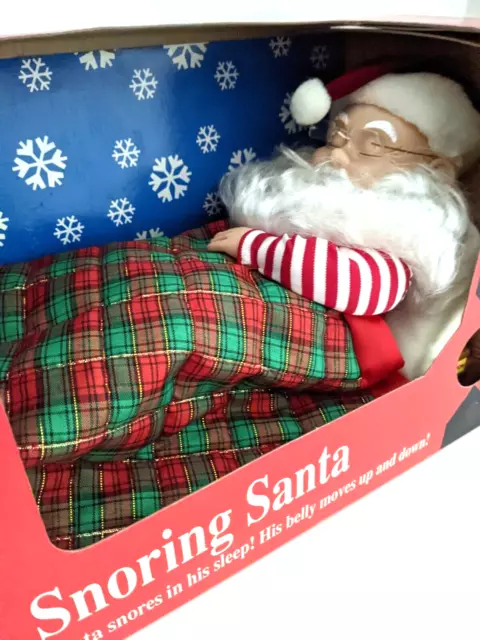 Gemmy North Pole 12" Animated Snoring Santa Christmas Decor Only