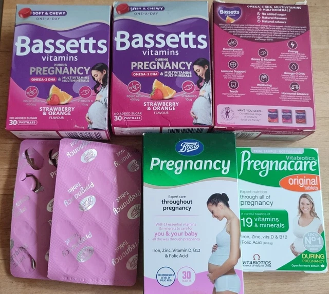 72 BASSETTS VITAMINS During Pregnancy Exp Sep 2024 and 26 Boots 7