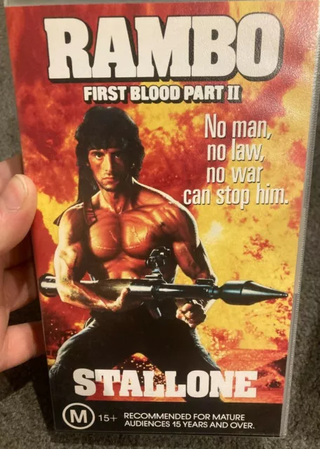 FIRST BLOOD [VHS] Roadshow Home Video 1982 Sylvester Stallone Big