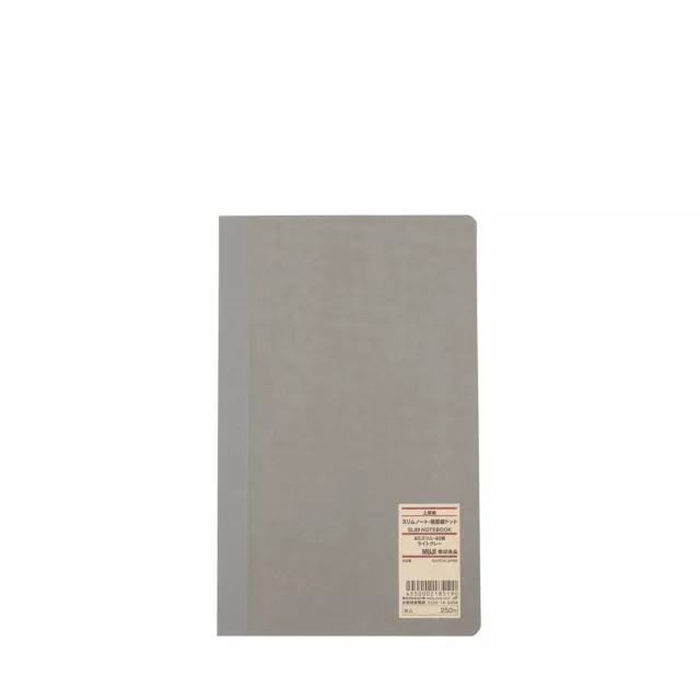 MUJI High-quality paper Slim notebook A5 Light gray 40 sheets