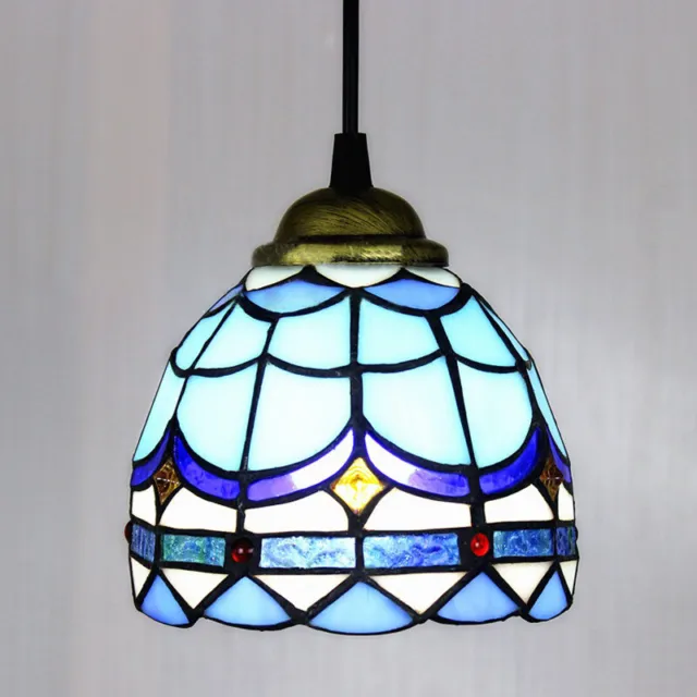 Tiffany Style Victorian Design Hanging Pendant Lamp Stained Glass Ceiling Light
