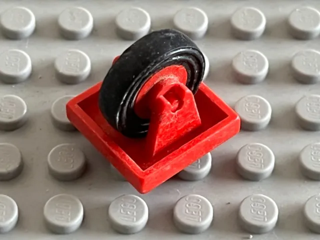 Essieu roue LEGO VINTAGE Red wheel holder ref 8c01 / Set 952 851 770 599