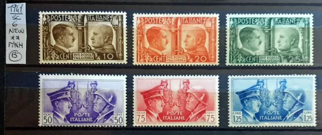 Italy Regno 1941 Asse Serie Completa Nuova - 6 Stamps New**