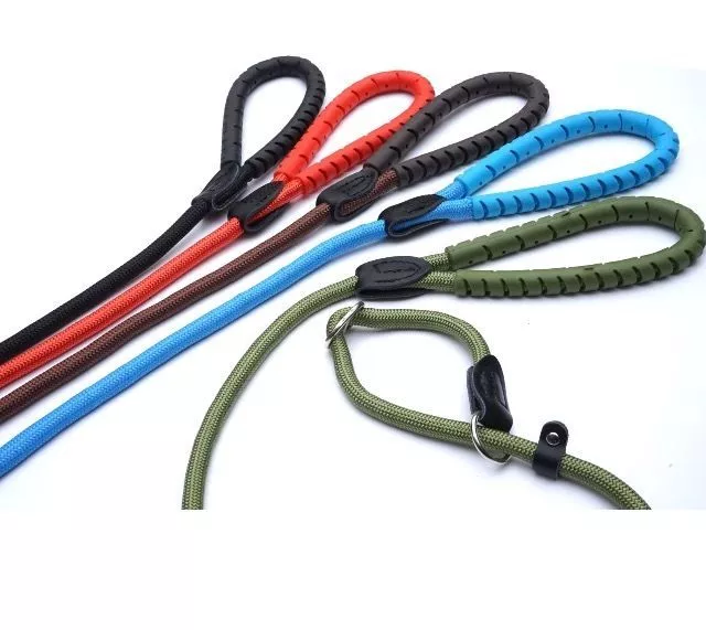 Nylon Dog Lead 3 Sizes Dog Leash Carabiner Easy Fix Clip Strong FREE P&P