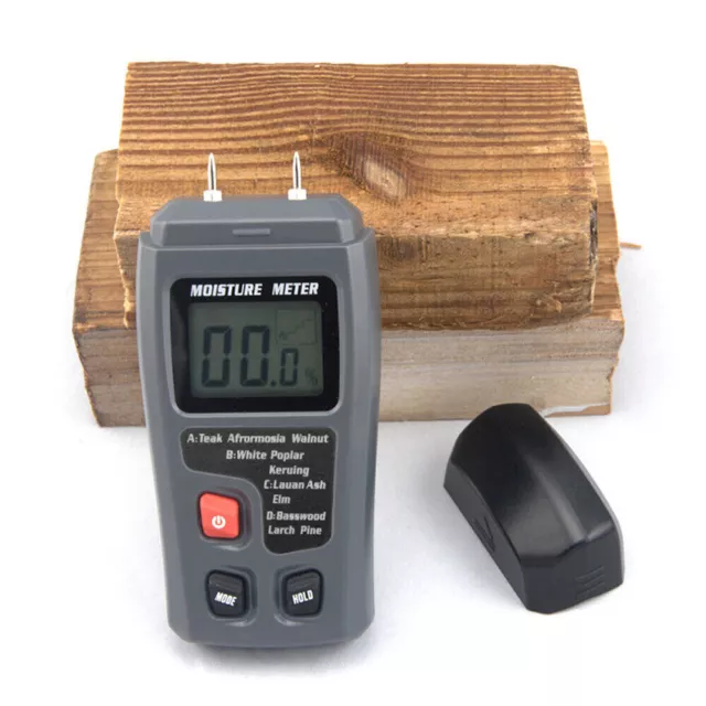 Medidor de humedad de madera Detector de humedad de 2 pines Digital LCD... 2