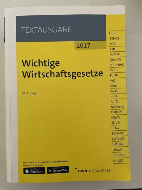 Wichtige Wirtschaftsgesetze 2017