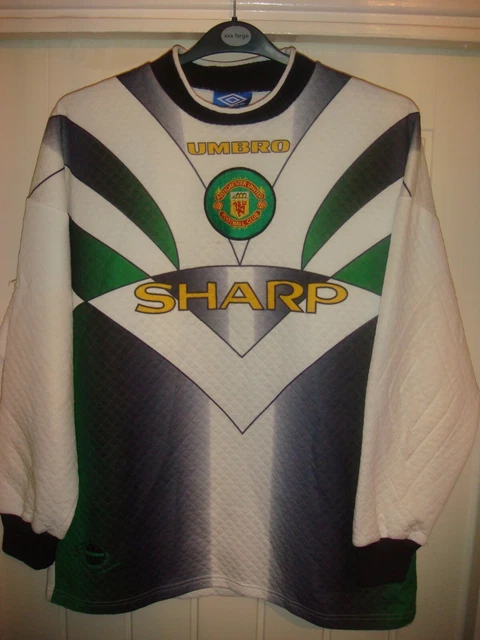 Maillot Extérieur Manchester United 1996/1997 Umbro Vintage - Taille L - Blanc