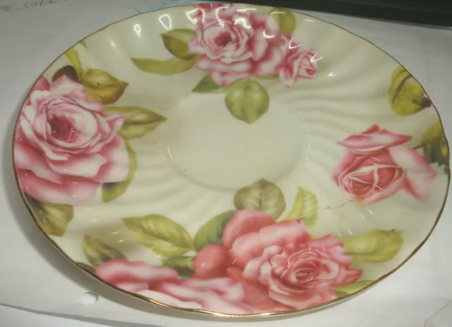 Milaon Floral Collection-Small Round Plate-Fine Bone China-24 Ct Gold Collection