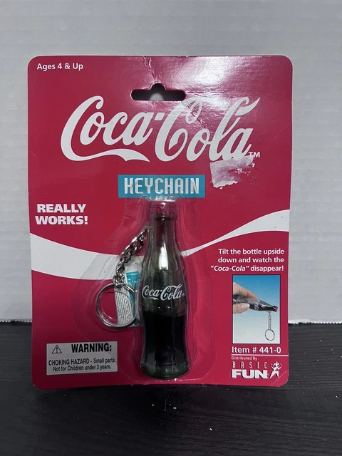 Vintage Coca Cola Bottle Collectible Keychain 1999 Coca Cola Disappear SEALED