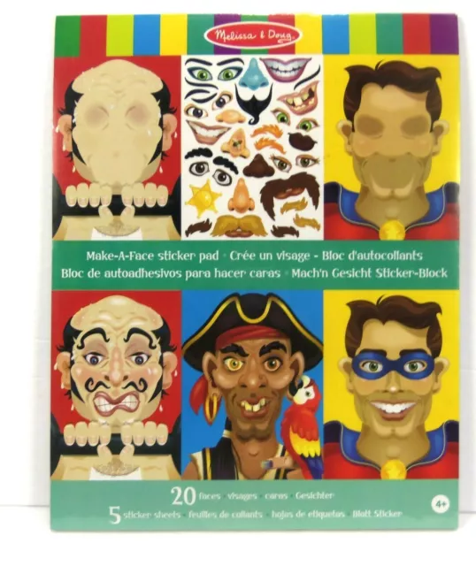 Melissa & Doug Make A Face Sticker Pad Crazy Characters Kids Arts & Crafts