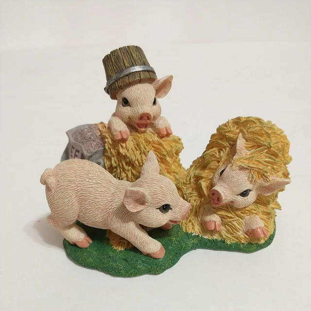 Hamilton Farm Livin' Piglets Collection "Hide and Seek" Pig Figurine Collectible