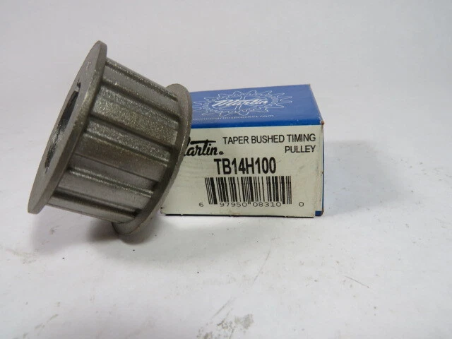 Martin TB14H100 Taper Bushed Timing Pulley 1/2-1” Bore Range 14 Teeth  NEW